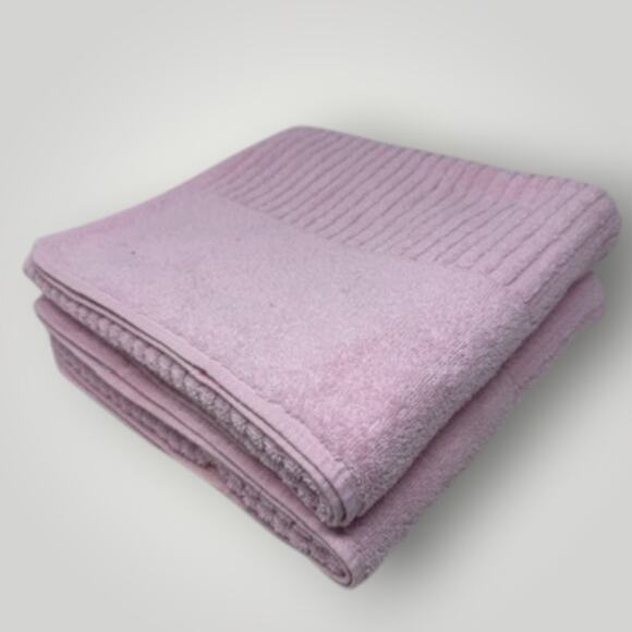Vintage Towel Wamsutta Heritage Made in USA Cotton Blend Pink Sculpted Ribbed - Picture 1 of 4